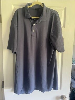 Men's Navy Micro-Striped Polo Shirt
